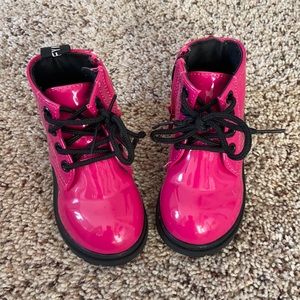 Hot Pink Zip Up Toddler Boots - Size 5 (EU 21)